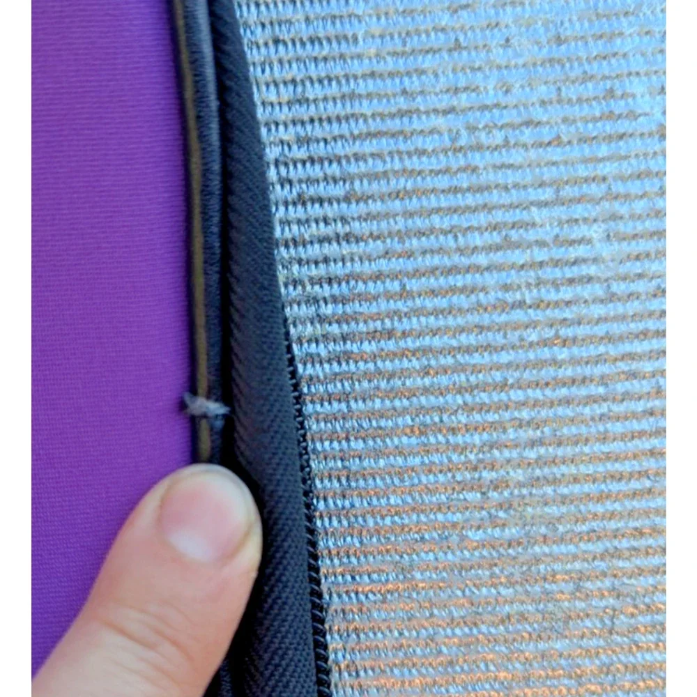 Rare ANNA SUI Zip Up Foam Laptop Case Purple w/Black Handles 14.75